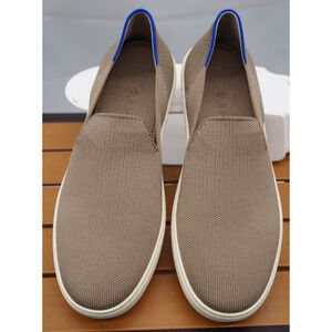 Rothy's Original Slip On Sneakers Womens Size 8 Tan Knit Casual Flats Shoes EUC